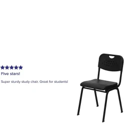 Online HERCULES Series Plastic Stack Chair with Open Back, Black (RUTGK01BK) Folding & Stacking