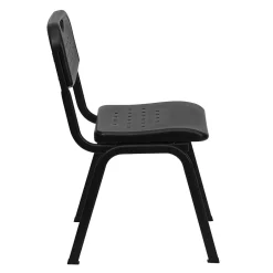 Online HERCULES Series Plastic Stack Chair with Open Back, Black (RUTGK01BK) Folding & Stacking