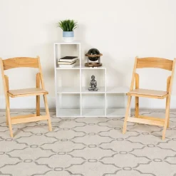 Discount HERCULES™ Wood Armless Folding Chair, Natural, 4/Pack (4XF2903NATURAL) Folding & Stacking