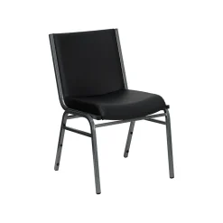 Clearance HERCULES™ Vinyl Heavy Duty Stack Chair With Arms, Black, 20/Pack (20XU6015BKVYL) Folding & Stacking
