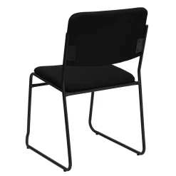 New HERCULES Series Fabric Stacking Chair with Sled Base, Black (XU8700BLKB30) Folding & Stacking
