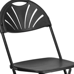 Online HERCULES Series 800 lb. Capacity Plastic Fan Back Folding Chair 8/Pack (8LEL4BK) Folding & Stacking