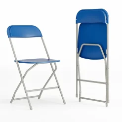 Online HERCULES Series Plastic Banquet/Reception Chair, Blue, 2/Pack (2LEL3BLUE) Folding & Stacking