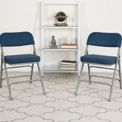 Hot HERCULES Series Fabric Folding Chair, Navy, 2/Pack (2AWMC320AFNVY) Folding & Stacking