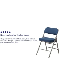 Hot HERCULES Series Fabric Folding Chair, Navy, 2/Pack (2AWMC320AFNVY) Folding & Stacking