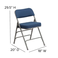 Hot HERCULES Series Fabric Folding Chair, Navy, 2/Pack (2AWMC320AFNVY) Folding & Stacking