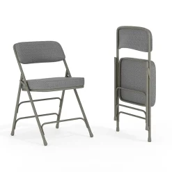 Online HERCULES Series Fabric Folding Chair, Gray, 2/Pack (2HAMC320AFGRY) Folding & Stacking