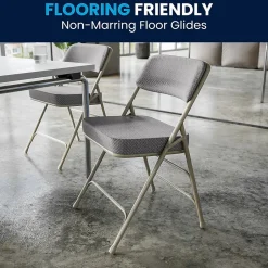 Online HERCULES Series Fabric Folding Chair, Gray, 2/Pack (2HAMC320AFGRY) Folding & Stacking