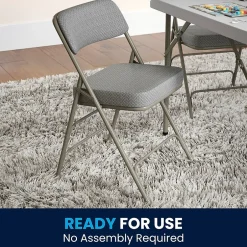 Online HERCULES Series Fabric Folding Chair, Gray, 2/Pack (2HAMC320AFGRY) Folding & Stacking