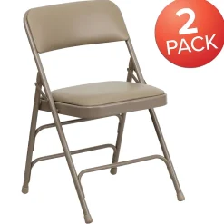 Outlet HERCULES Series Vinyl Banquet/Reception Chair, Beige, 2/Pack (2HAMC309AVBGE) Folding & Stacking