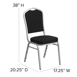 New HERCULES Series Fabric Stacking Banquet Chair, Gray Dot/Silver Frame (FDC01S6) Folding & Stacking