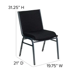 Online HERCULES Series Fabric Stack Chair, Black Dot (XU60153BK) Folding & Stacking