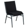 HERCULES 3'' Thick Padded Stack Chairs, Black Patterned, 20/Pack Folding & Stacking