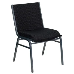 HERCULES 3'' Thick Padded Stack Chairs, Black Patterned, 20/Pack Folding & Stacking