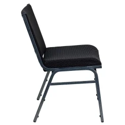HERCULES 3'' Thick Padded Stack Chairs, Black Patterned, 20/Pack Folding & Stacking