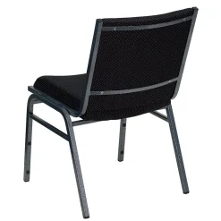 HERCULES 3'' Thick Padded Stack Chairs, Black Patterned, 20/Pack Folding & Stacking