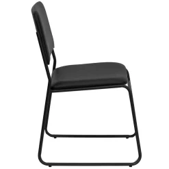 HERCULES Series Vinyl Stacking Chair with Sled Base, Black (XU8700BLKBVYL30) Folding & Stacking