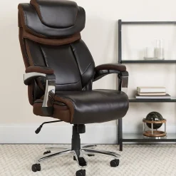 New Hercules Series Ergonomic LeatherSoft Swivel Big & Tall Executive Office Chair, Brown (GO2223BN) Office Chairs