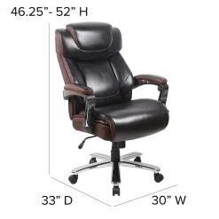 New Hercules Series Ergonomic LeatherSoft Swivel Big & Tall Executive Office Chair, Brown (GO2223BN) Office Chairs