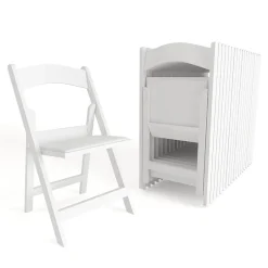 Sale HERCULES™ Vinyl Armless Folding Chair, White, 20/Pack (20L3L1WHITE) Folding & Stacking