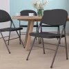 Hot HERCULES™ Plastic Armless Folding Chair With Charcoal Frame, Black, 4/Pack Folding & Stacking