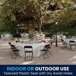 Outlet HERCULES™ Plastic Armless Folding Chair, Black, 4/Pack (4LEL3BLACK) Folding & Stacking