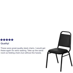 Online HERCULES Series Vinyl Banquet Stacking Chair, Black, 4 Pack (4FDBHF2BKVYL) Folding & Stacking