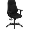 New Hughes Ergonomic Fabric Swivel High Back Task Office Chair, Black (BT90297HA) Office Chairs