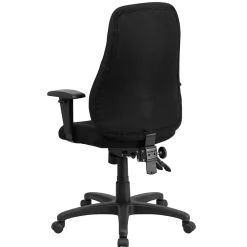 New Hughes Ergonomic Fabric Swivel High Back Task Office Chair, Black (BT90297HA) Office Chairs