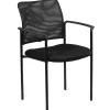 Jana Mesh Stackable Side Chair with Arms, Black (GO5162) Folding & Stacking