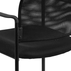 Jana Mesh Stackable Side Chair with Arms, Black (GO5162) Folding & Stacking