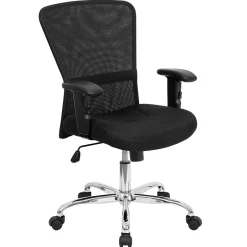 Clearance Jasmine Ergonomic Mesh Swivel Mid-Back Task Office Chair, Black (GO5307B) Office Chairs