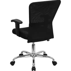 Clearance Jasmine Ergonomic Mesh Swivel Mid-Back Task Office Chair, Black (GO5307B) Office Chairs