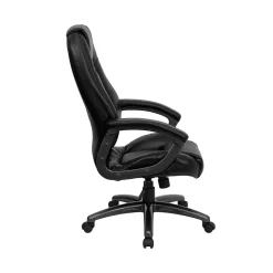 Jules Ergonomic LeatherSoft Swivel High Back Executive Office Chair, Black (GO7145BK) Office Chairs