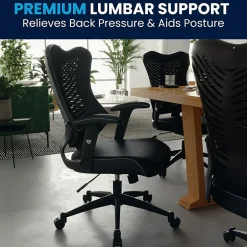 Best Kale Ergonomic Mesh Swivel High Back Executive Office Chair, Black (BLZP806BK) Office Chairs