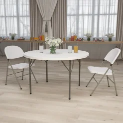 Discount Kathryn Folding Table, 48" x 48", Granite White (RB48R) Folding Tables