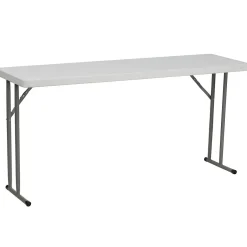 Kathryn Folding Table, 60" x 18", Granite White (RB1860) Folding Tables