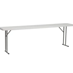 Clearance Kathryn Folding Table, 96" x 18", Granite White (RB1896) Folding Tables