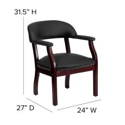 Hot Leather Conference Chair, Black (BZ105LFBKLEA) Office Chairs