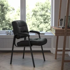 Clearance LeatherSoft Executive Chair, Black (BT-1404-BKGY-GG) Office Chairs