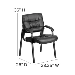 Clearance LeatherSoft Executive Chair, Black (BT-1404-BKGY-GG) Office Chairs