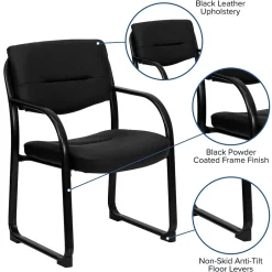 Sale LeatherSoft Executive Chair, Black (BT-510-LEA-BK-GG) Office Chairs