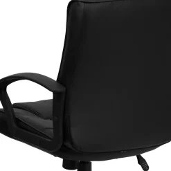 Clearance Lindon LeatherSoft Swivel Mid-Back Task Office Chair, Black (GO937MBKLEA) Office Chairs