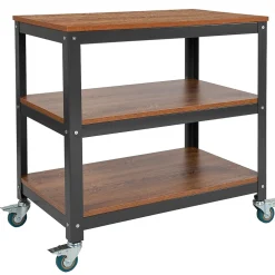 Hot Livingston Collection 3 Shelf 30"H Storage Bookcase, Brown Oak (NANJN2522B3) Bookcases