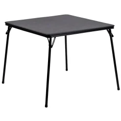 New Madelyn Folding Table, 33.5" x 33.5", Black (JB2) Folding Tables