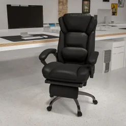 Martin Ergonomic LeatherSoft Swivel High Back Executive Reclining Office Chair, Black (BT90279H) Office Chairs