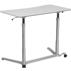 Outlet Merritt 37"W Rectangular Adjustable Standing Computer Desk, Light Gray (NANIP61) Standing Desks