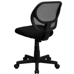 New Neri Armless Ergonomic Mesh Swivel Low Back Task Office Chair, Black (WA3074BK) Office Chairs