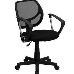 Hot Neri Ergonomic Mesh Swivel Low Back Task Office Chair, Black (WA3074BKARM) Office Chairs