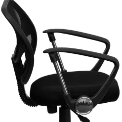 Hot Neri Ergonomic Mesh Swivel Low Back Task Office Chair, Black (WA3074BKARM) Office Chairs